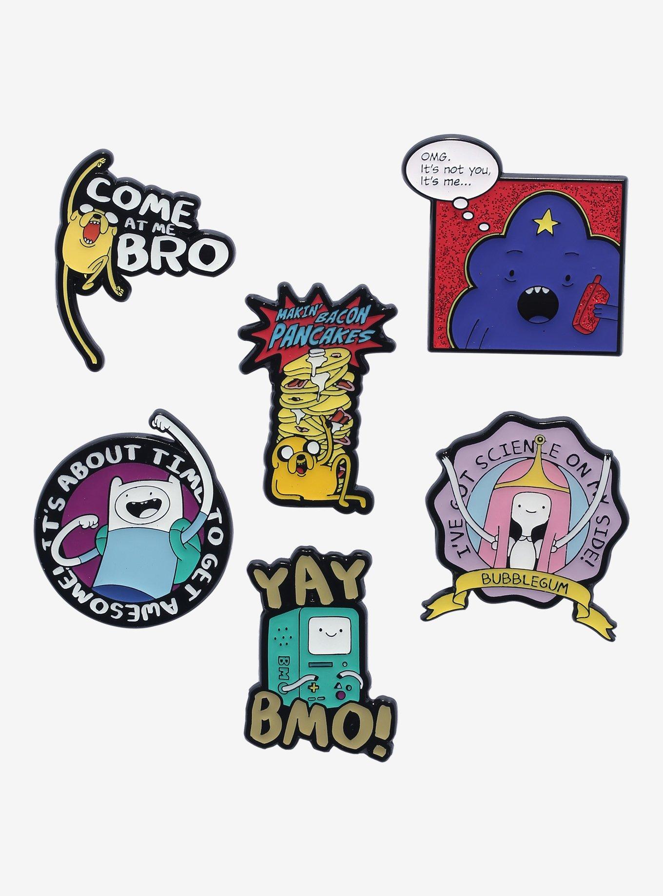 Pin esmaltado de frases de Adventure Time, caja sorpresa