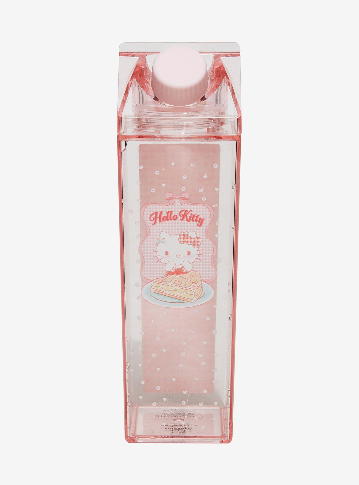 Botella de agua tipo caja de leche Hello Kitty Gingham