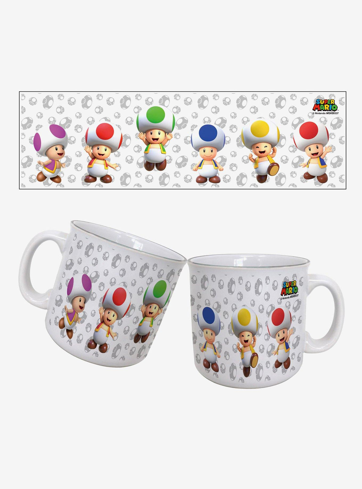 Taza camper Super Mario con Toads, 590 ml