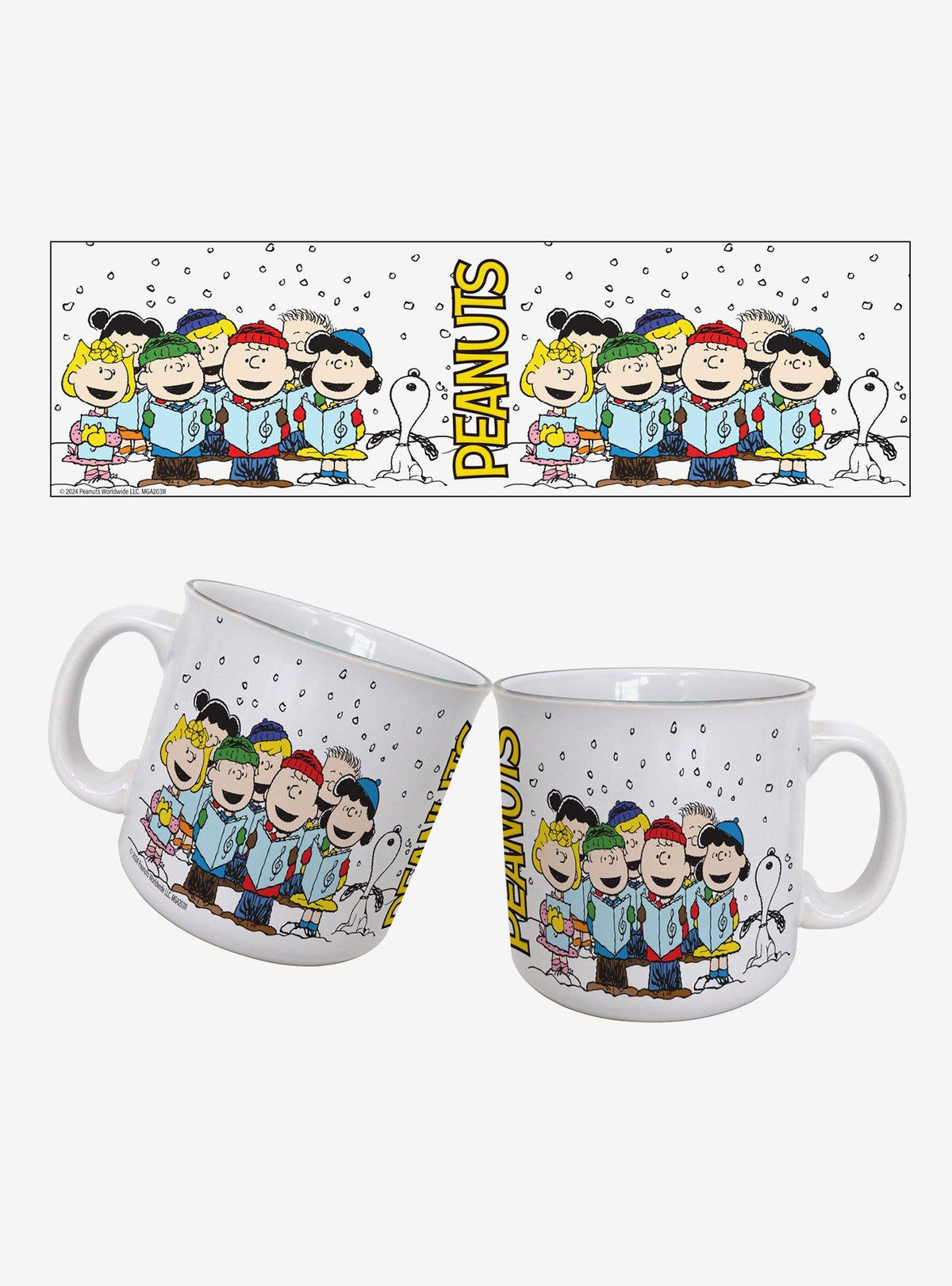 Tazón Peanuts de personajes cantando villancicos, 591 ml