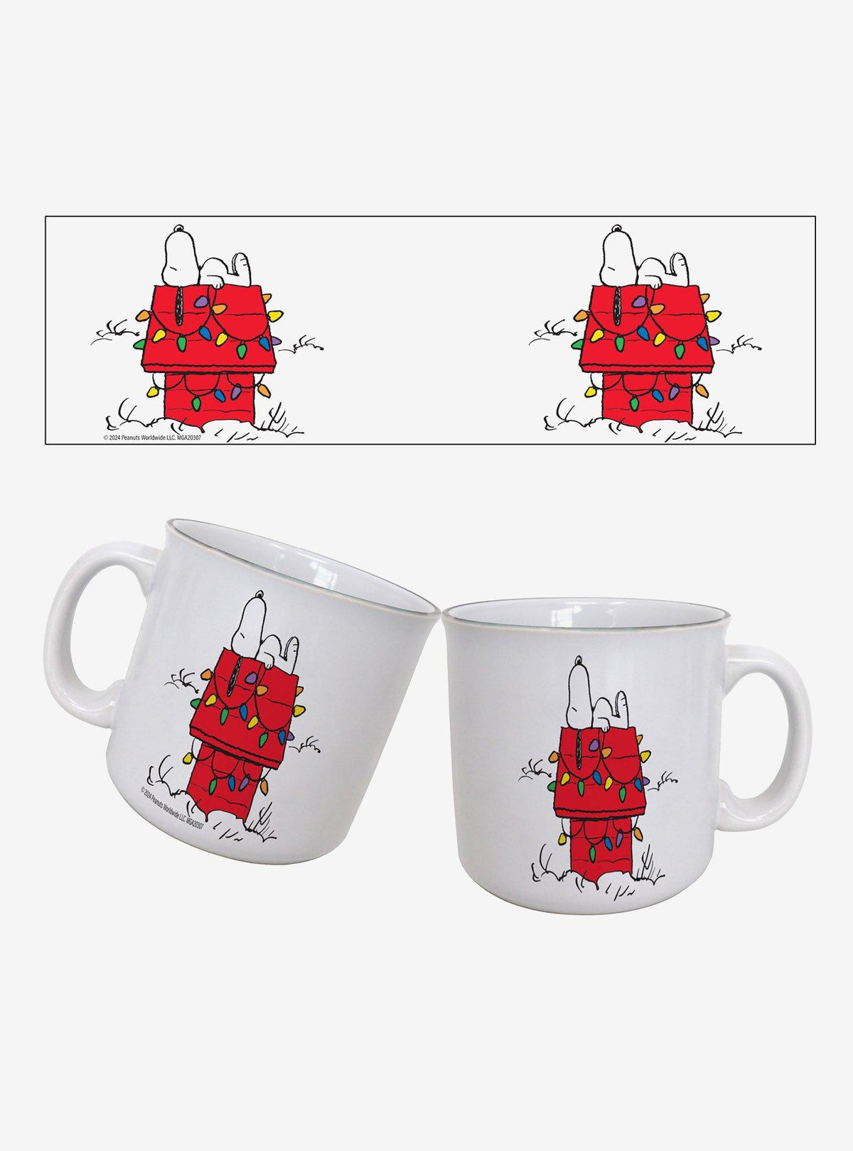 Taza Peanuts navideña con casita, 591 ml