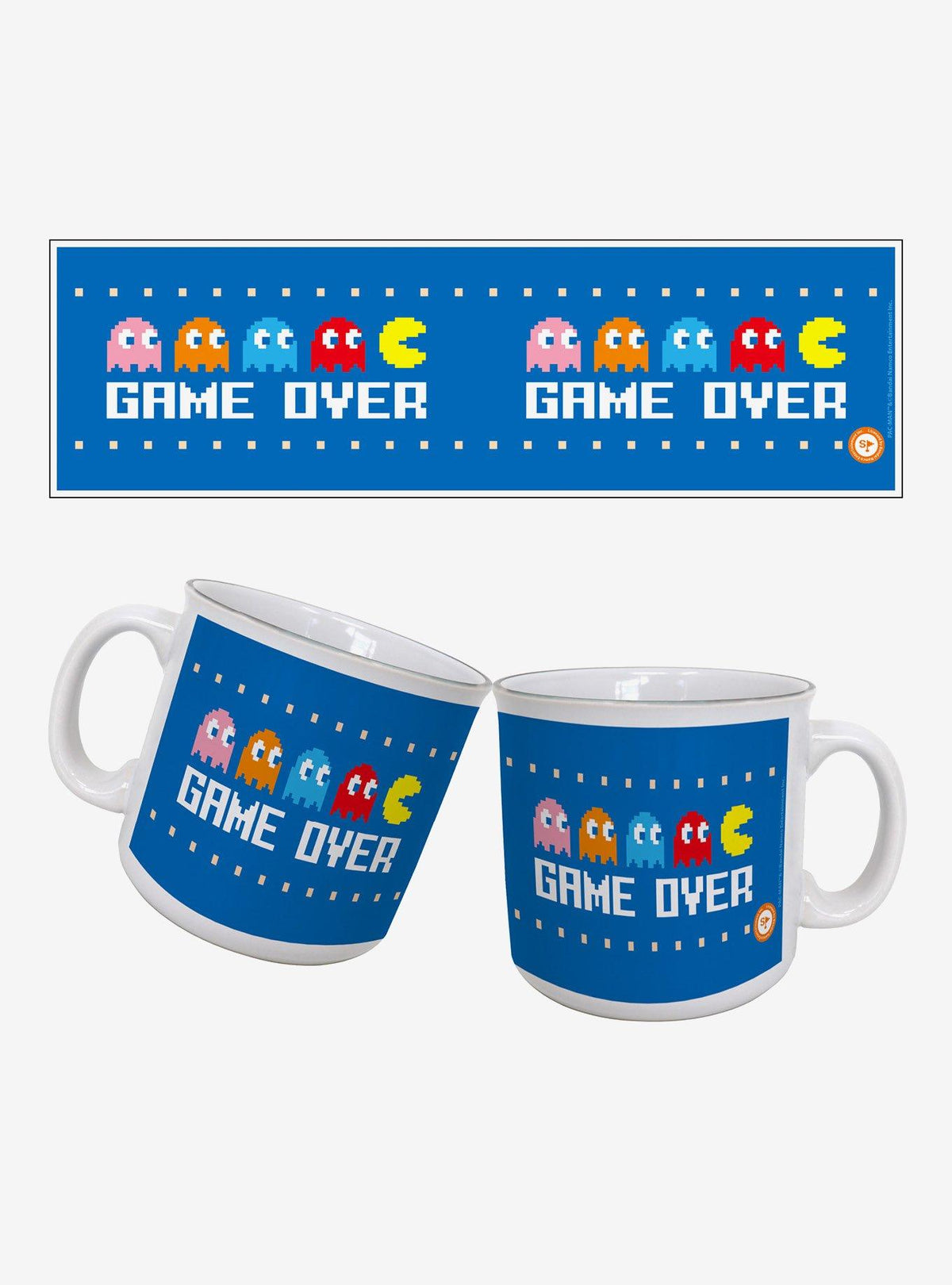 Taza estilo camping Pac-Man Game Over 20 oz