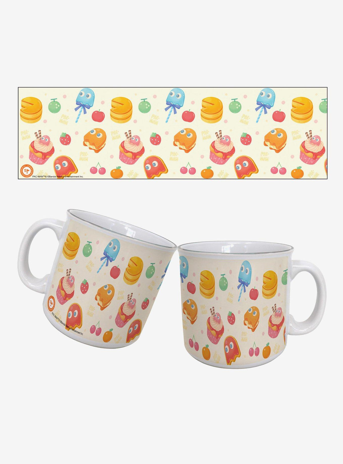 Taza estilo camping Pac-Man con diseño de dulces, 590 ml