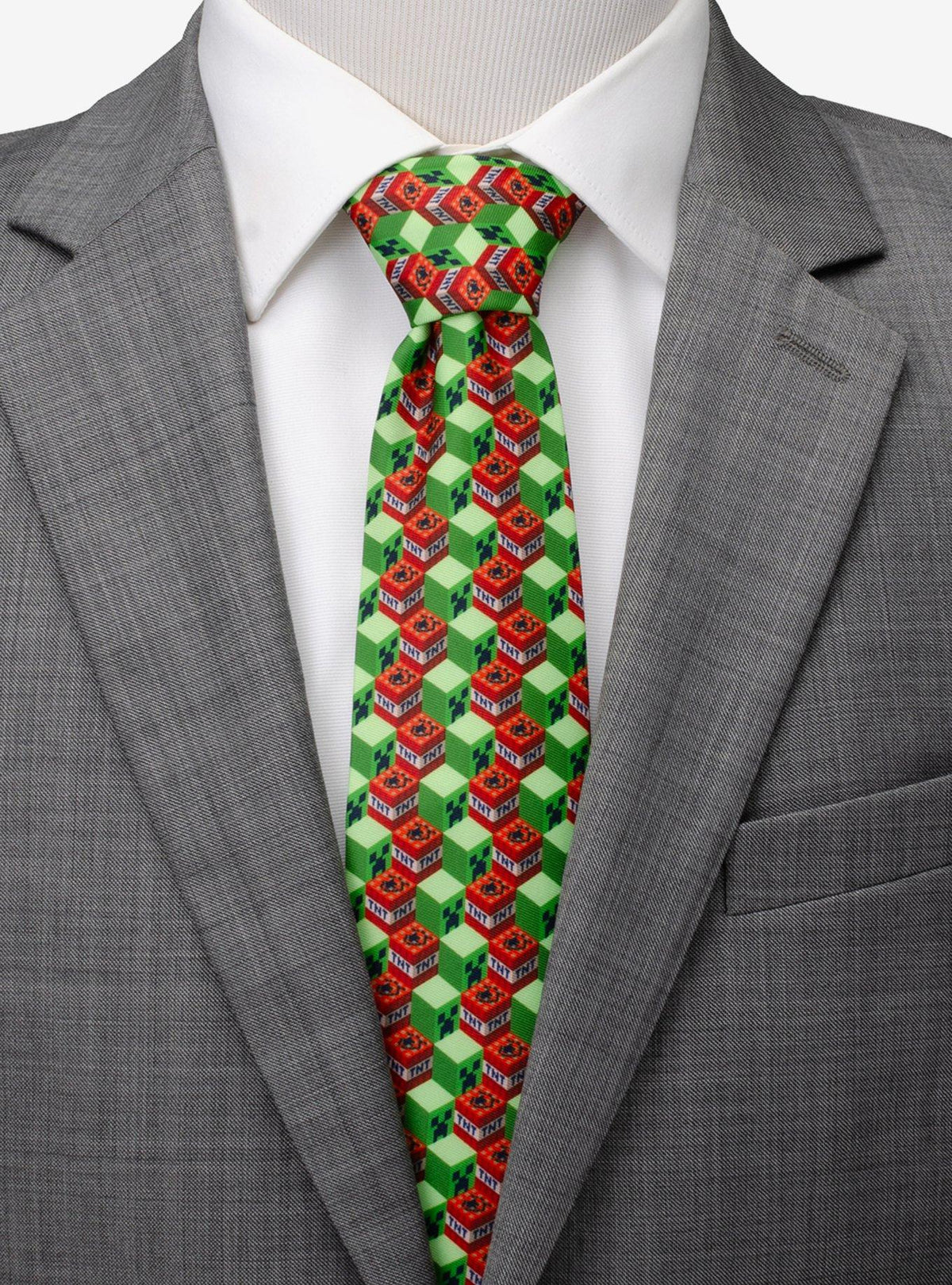 Corbata verde Minecraft Creeper TNT