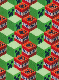 Corbata verde Minecraft Creeper TNT