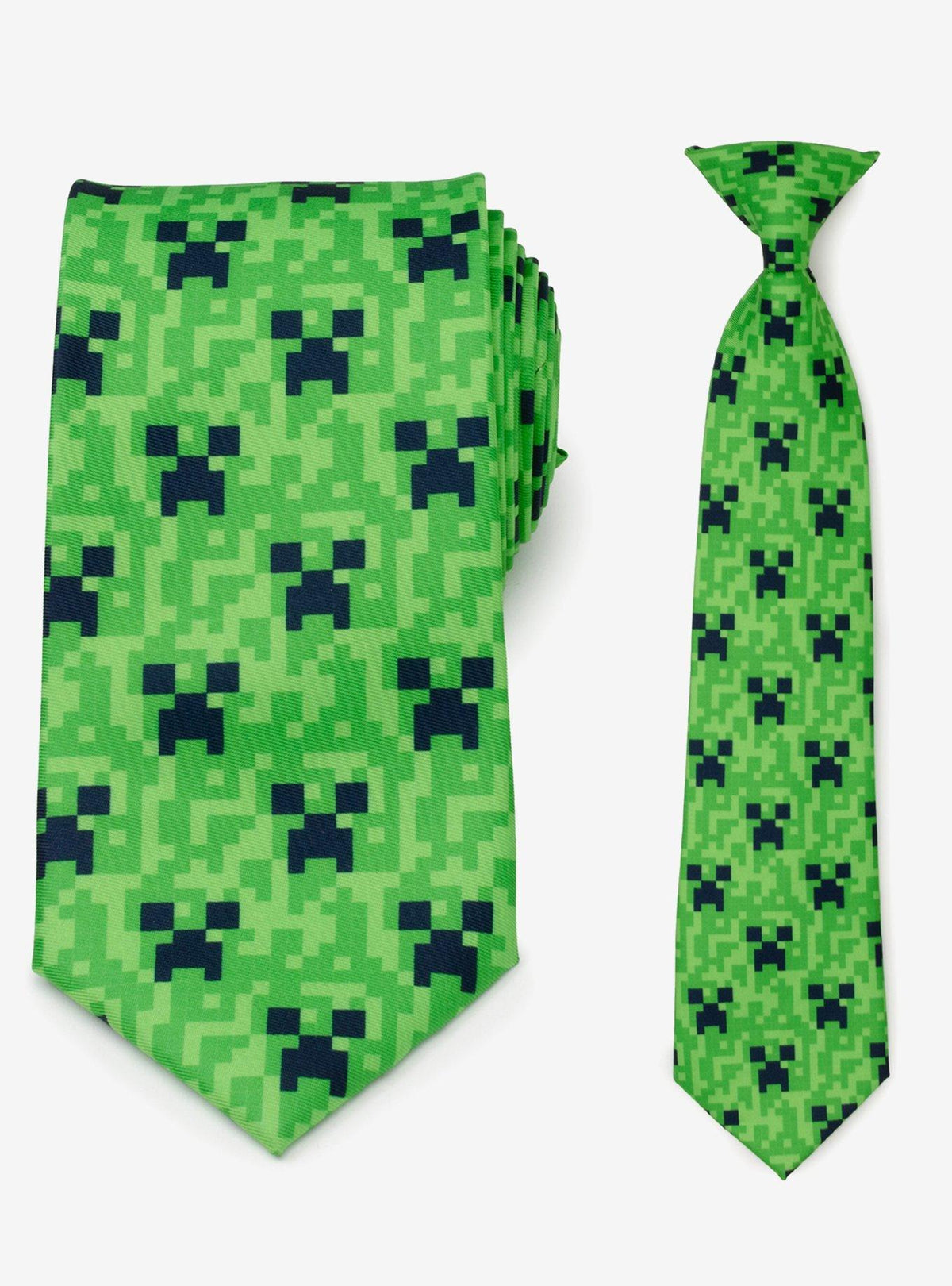 Set de corbatas Minecraft Creeper para papá e hijo