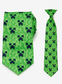 Set de corbatas Minecraft Creeper para papá e hijo
