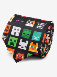 Corbata negra de Minecraft para hombre