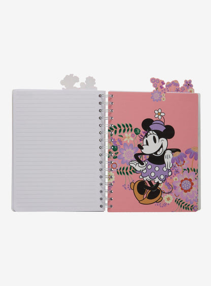 Cuaderno con pestañas florales de Minnie Mouse