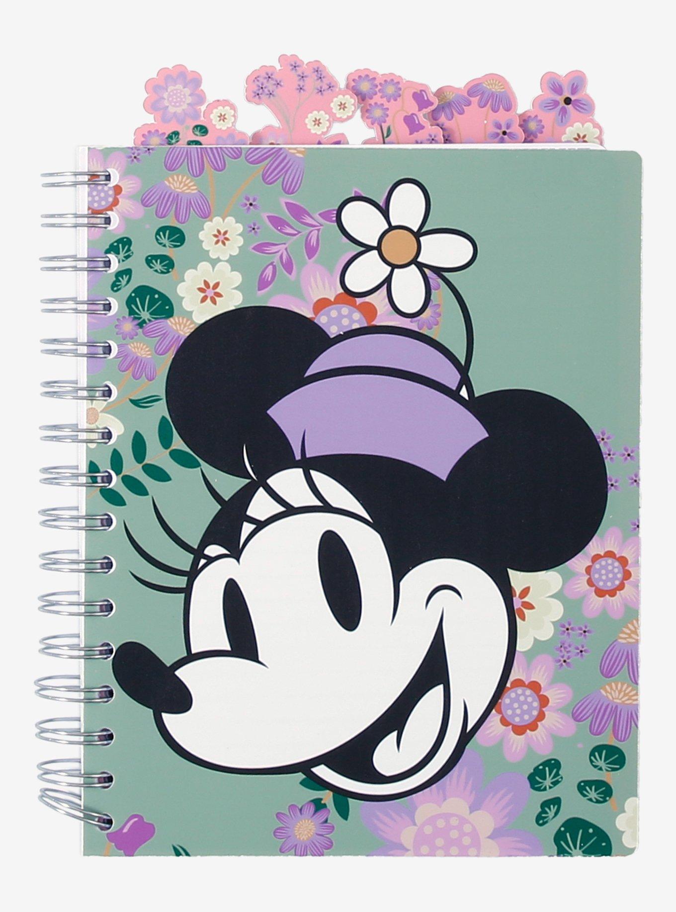 Cuaderno con pestañas florales de Minnie Mouse
