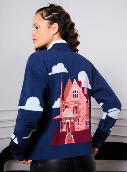 Chaleco Coraline con paisaje de nubes