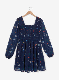 Vestido de gasa Coraline con íconos