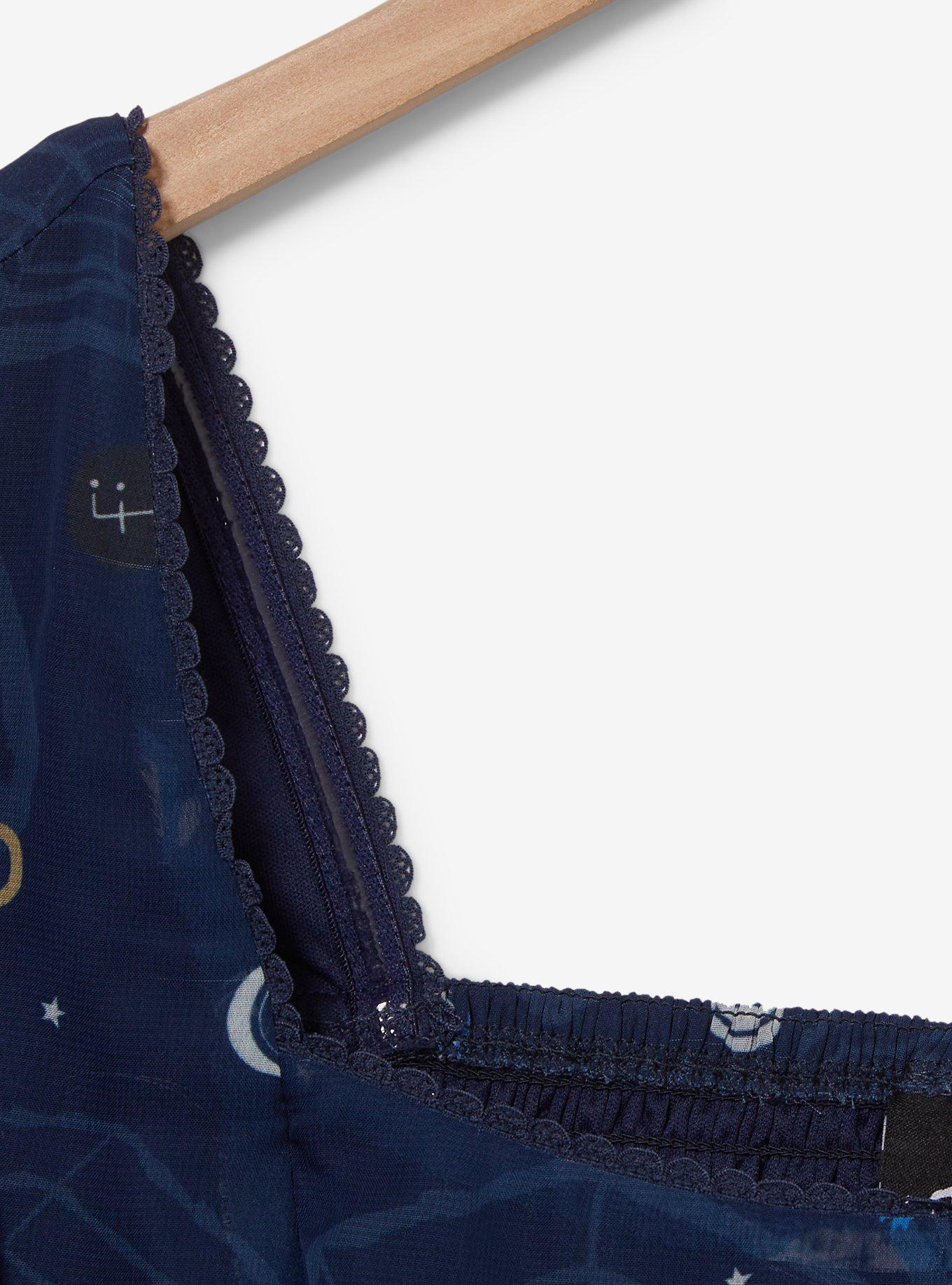 Vestido de gasa Coraline con íconos