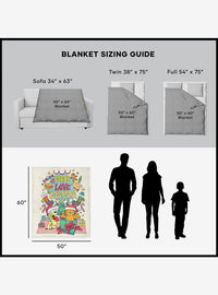 Manta Garfield Peace Love Lasagna 127 x 152 cm