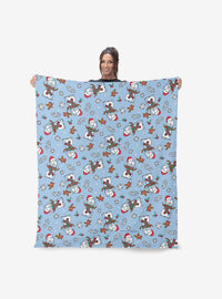 Manta Garfield muñeco de nieve 127 x 152 cm