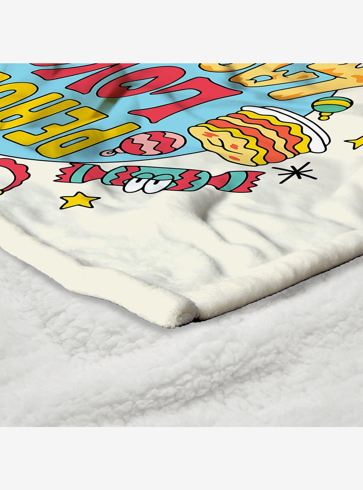 Manta Sherpa Garfield: Paz, amor y lasaña
