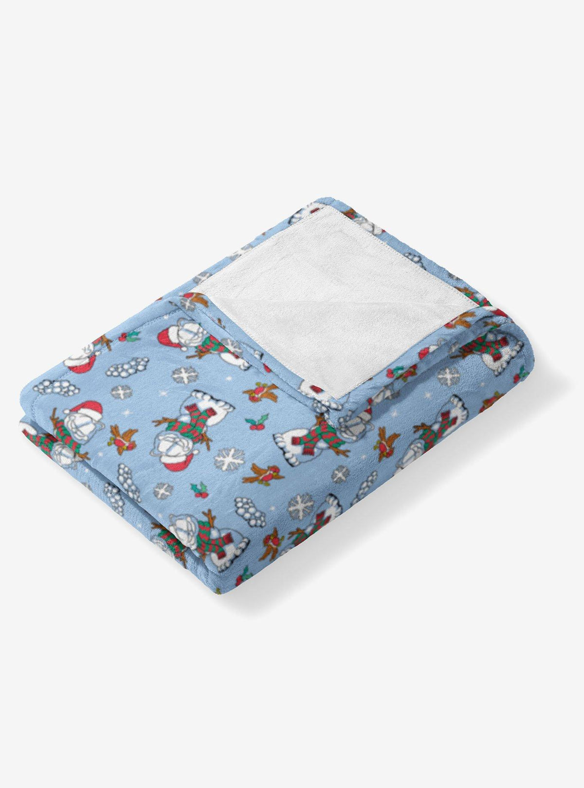 Manta Garfield como muñeco de nieve