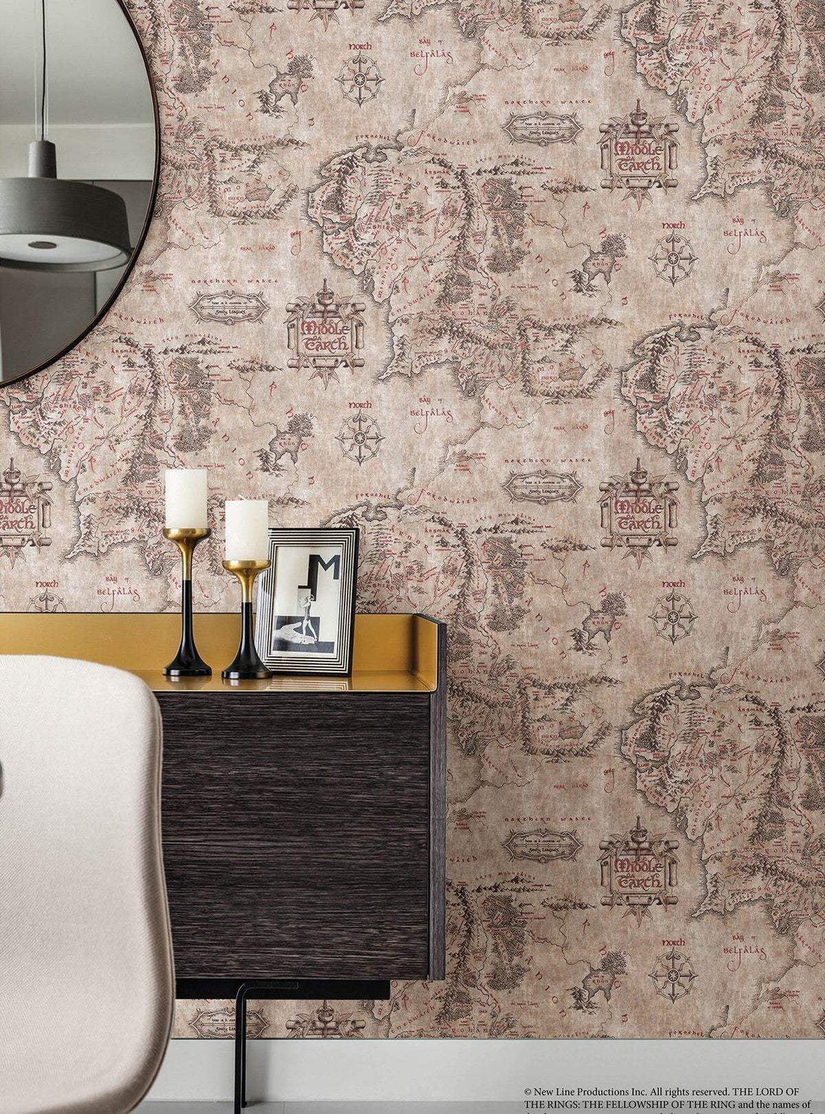 Papel mural autoadhesivo Lord of the Rings: Tierra Media