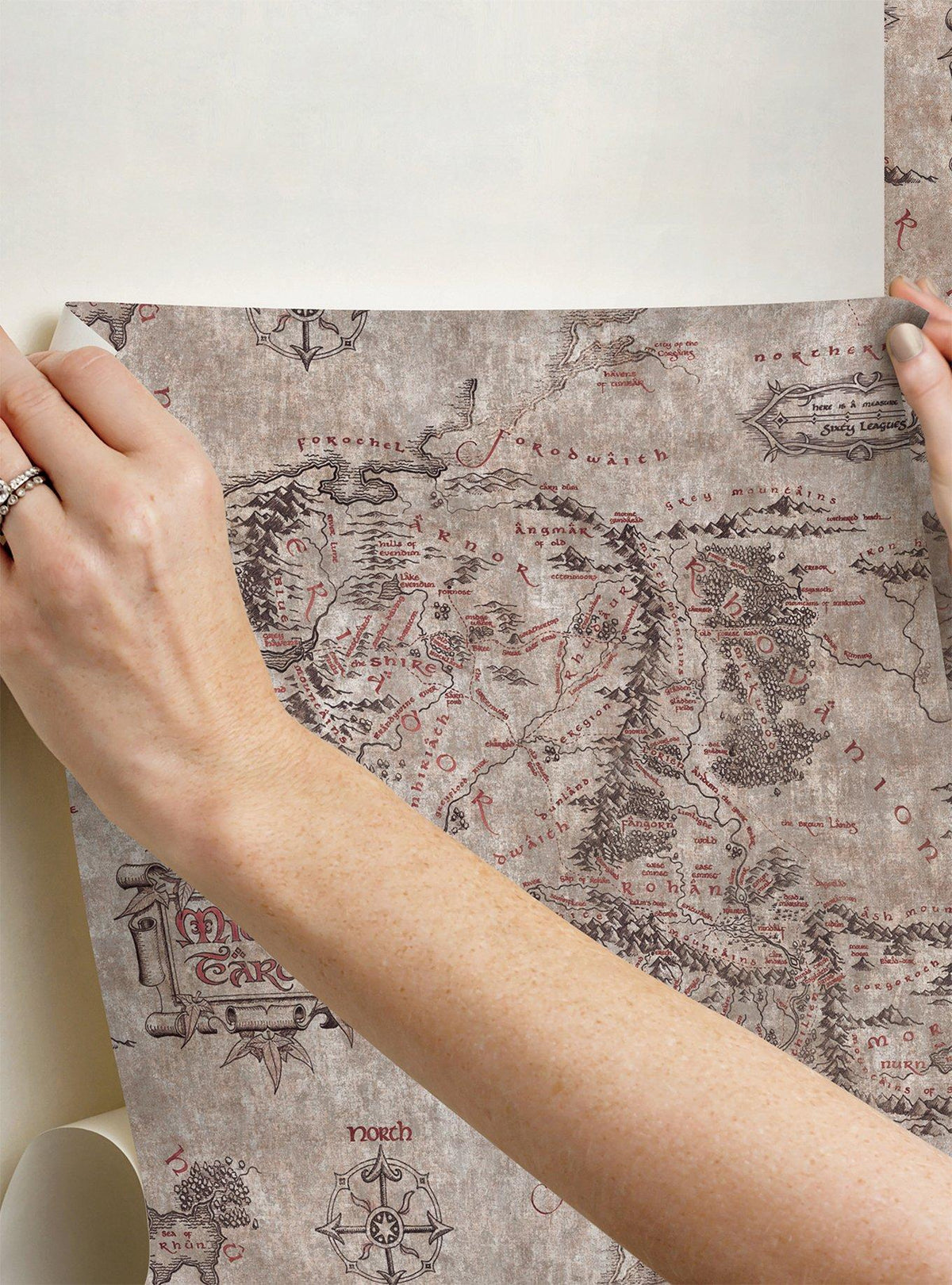 Papel mural autoadhesivo Lord of the Rings: Tierra Media