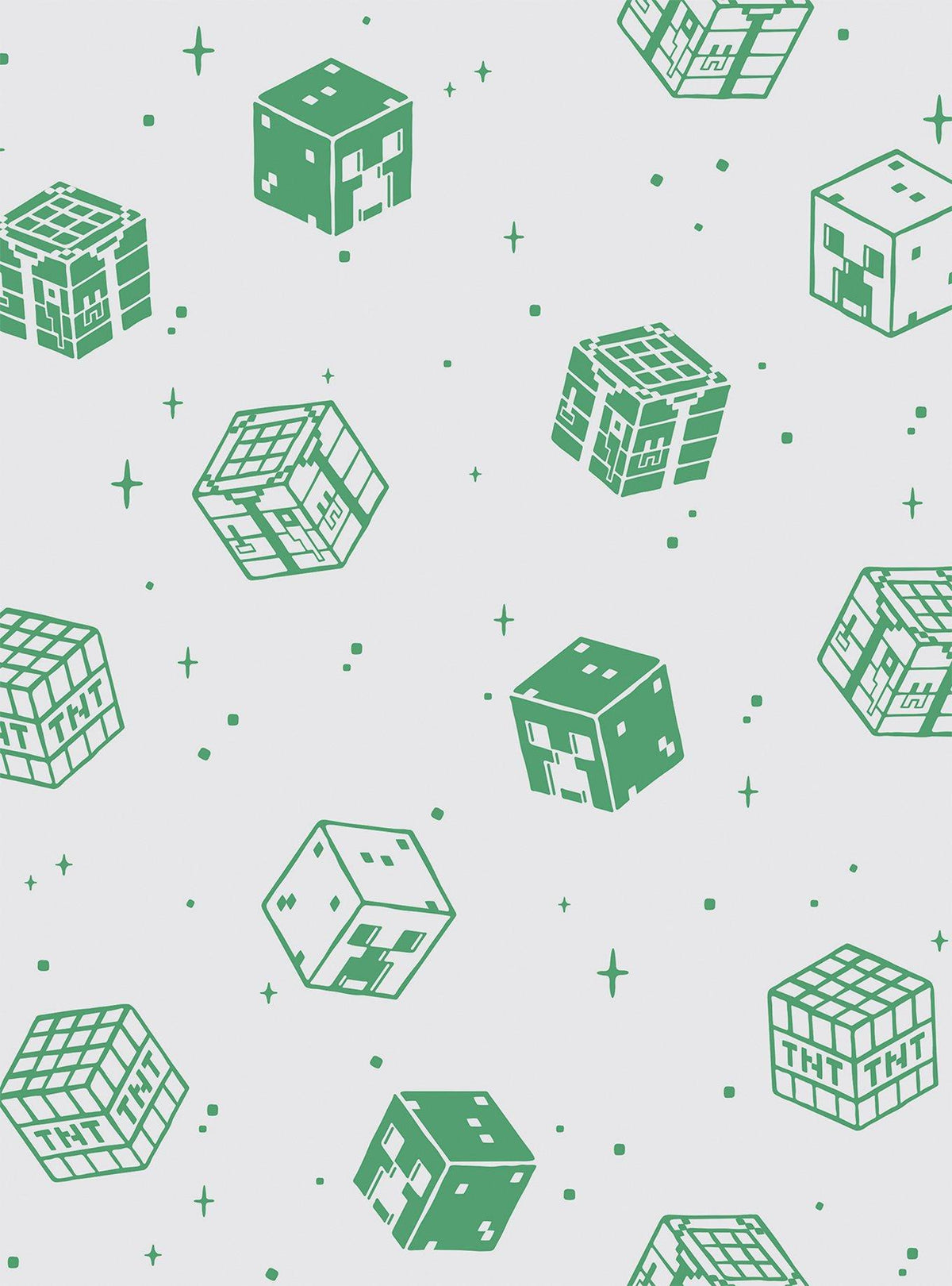 Papel mural adhesivo Minecraft Bloques Grises