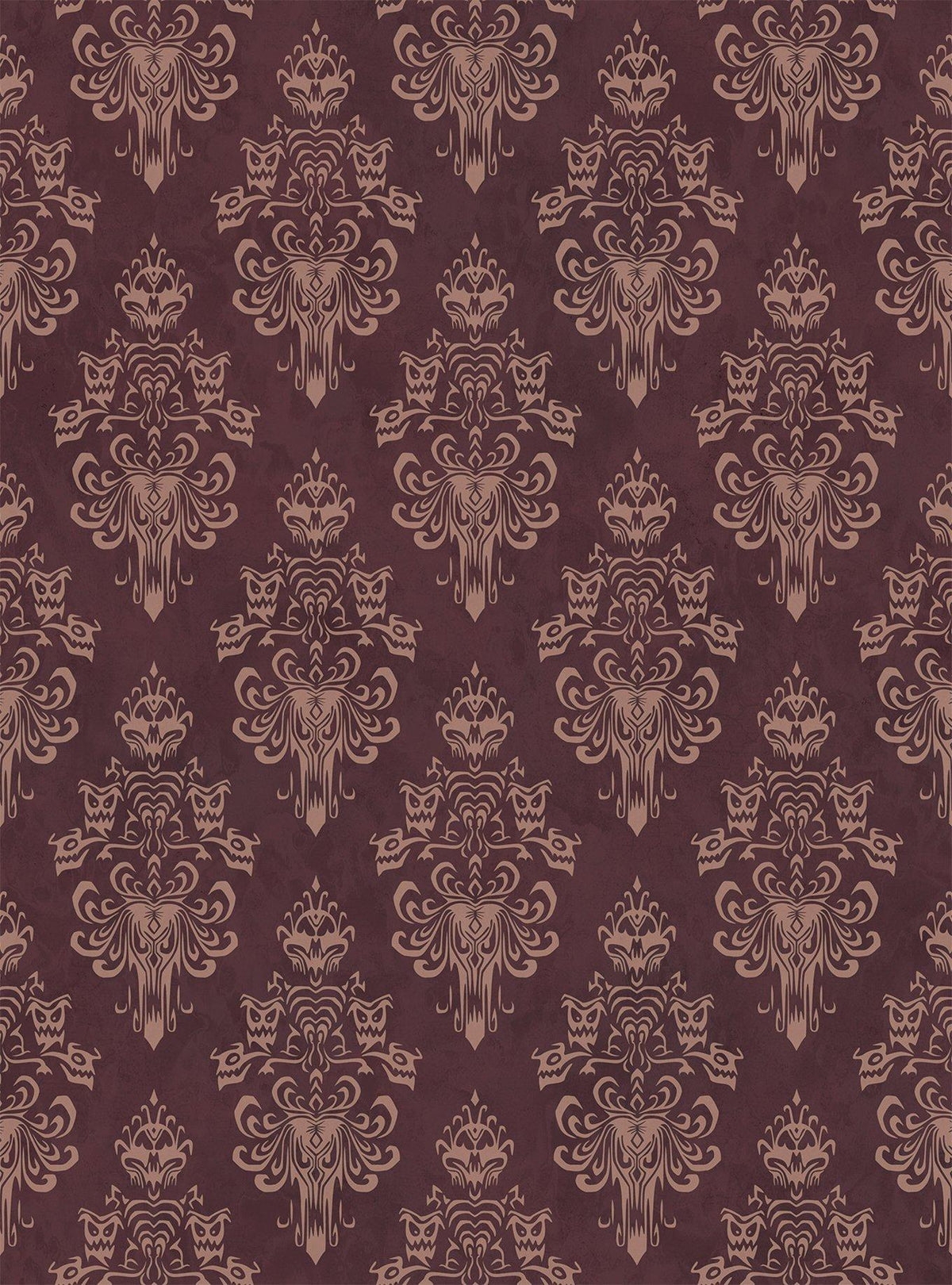 Papel mural adhesivo Disney Haunted Mansion burdeo
