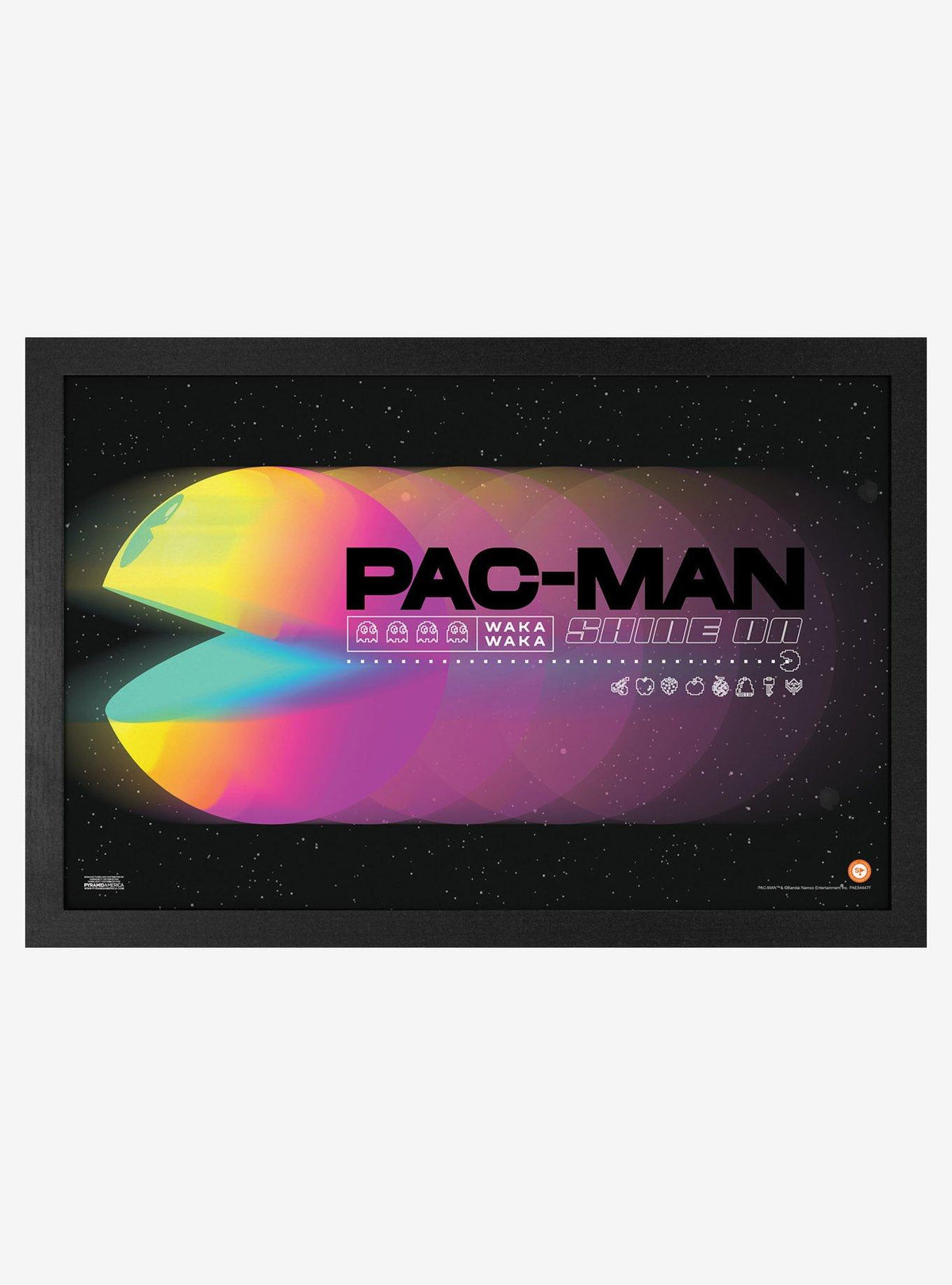 Cuadro enmarcado Pac-Man: Shine On Outer Space