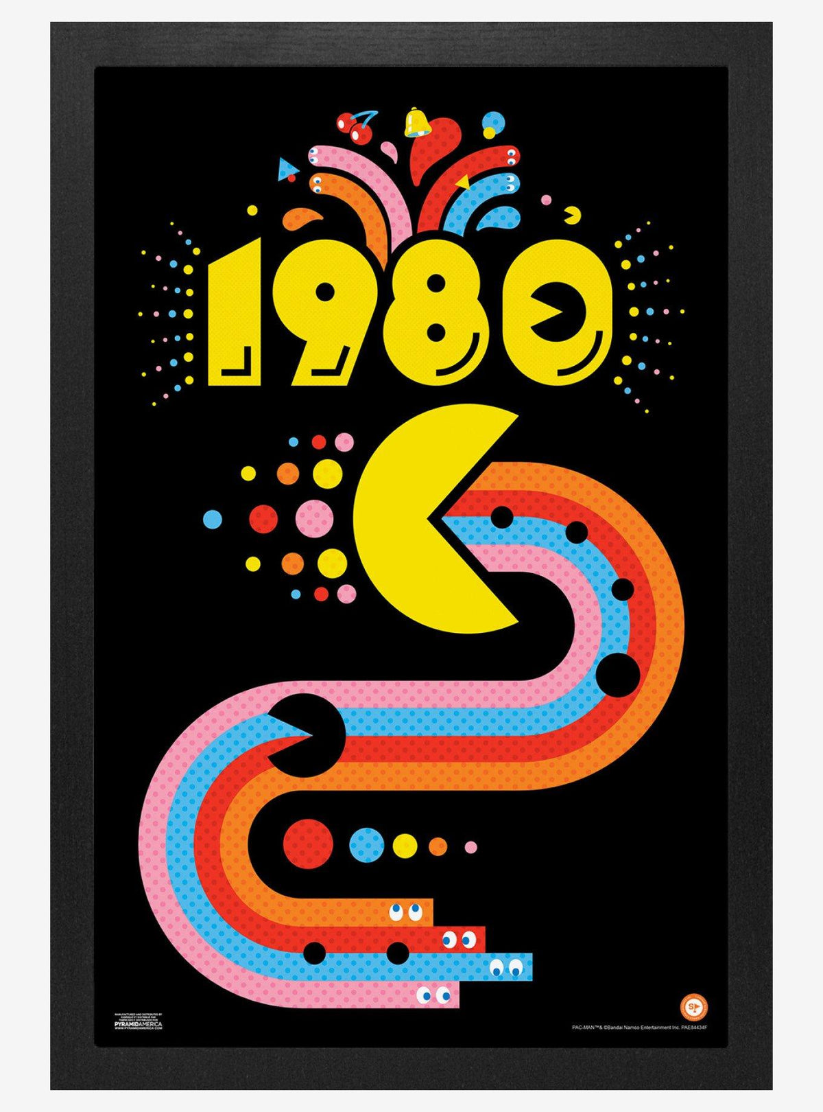 Cuadro enmarcado Pac-Man 1980 Celebrate