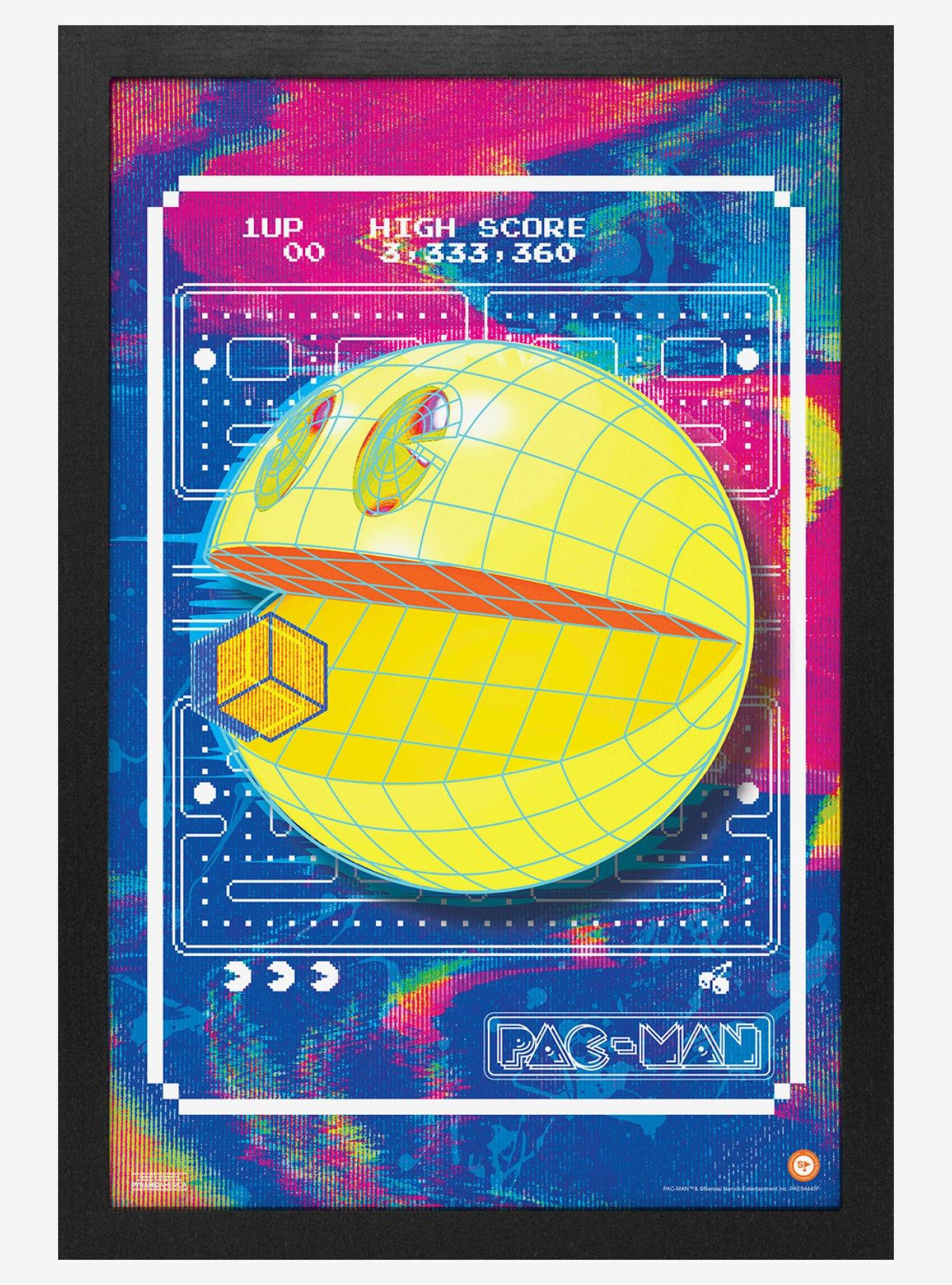 Cuadro enmarcado Pac-Man Shine On