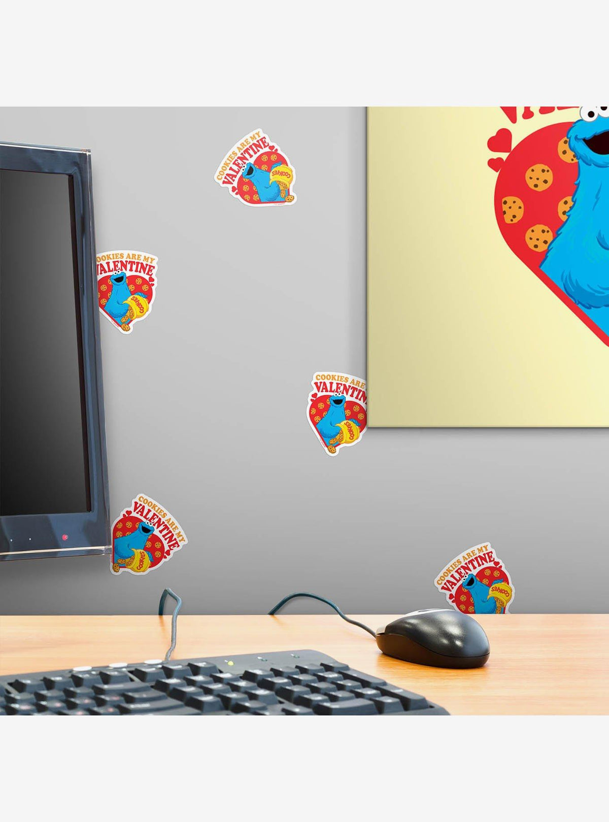 Pack de 100 stickers de Plaza Sésamo para San Valentín