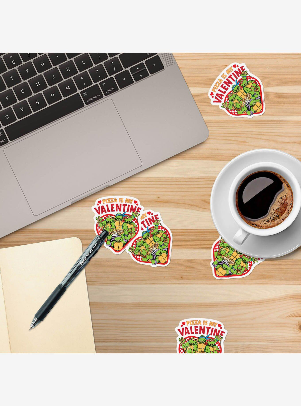 Pack de stickers Teenage Mutant Ninja Turtles Pizza Is My Valentine
