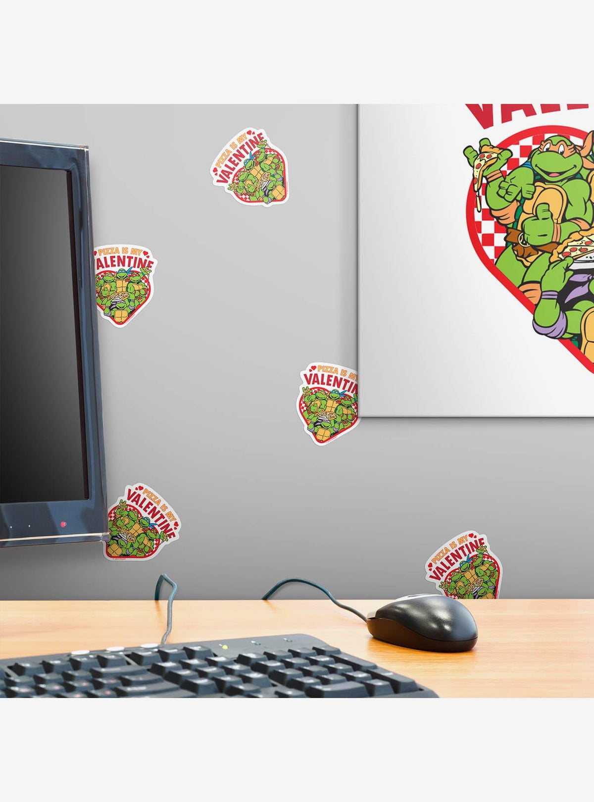 Pack de stickers Teenage Mutant Ninja Turtles Pizza Is My Valentine