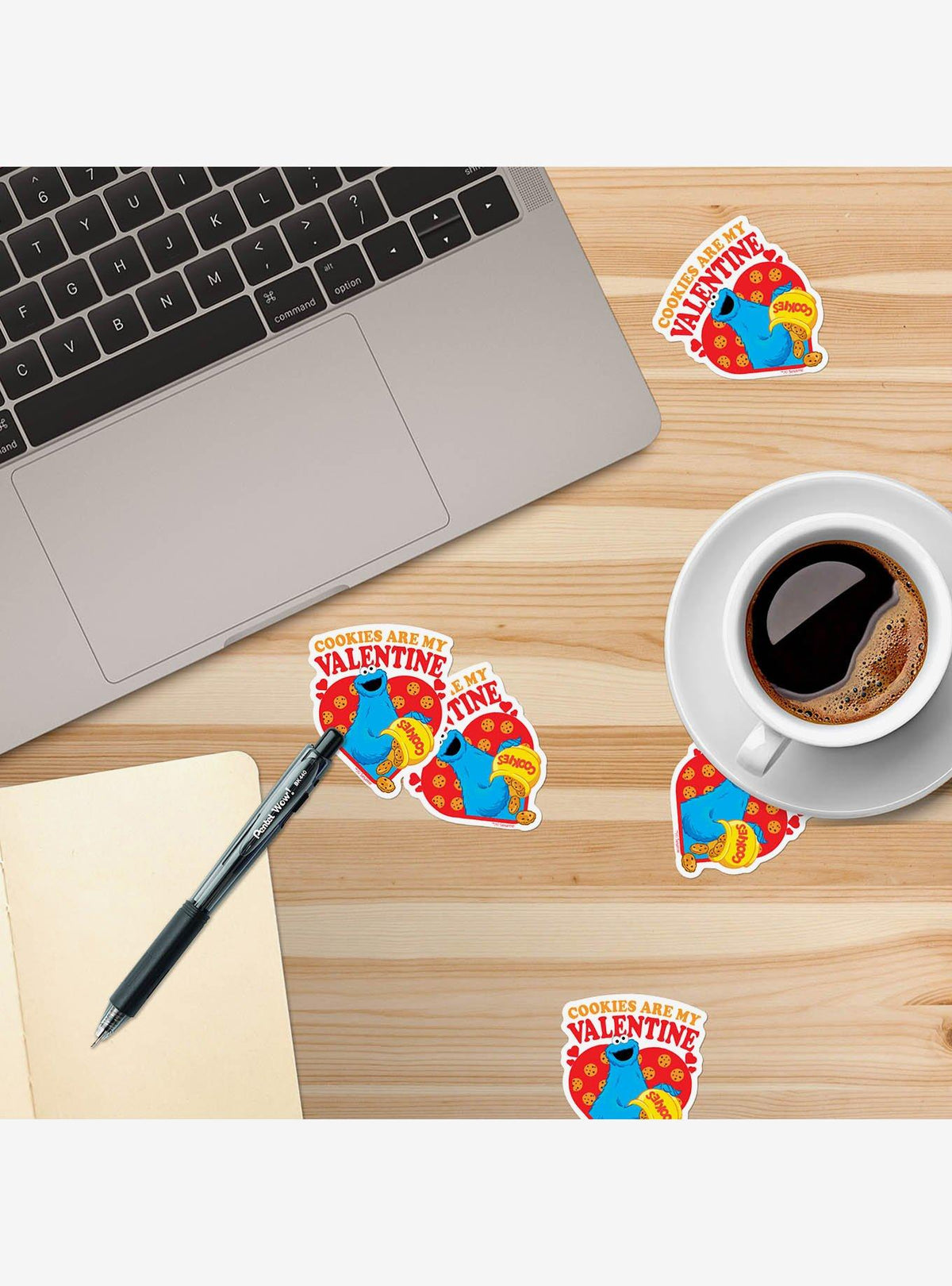 Pack de 100 stickers de Plaza Sésamo para San Valentín