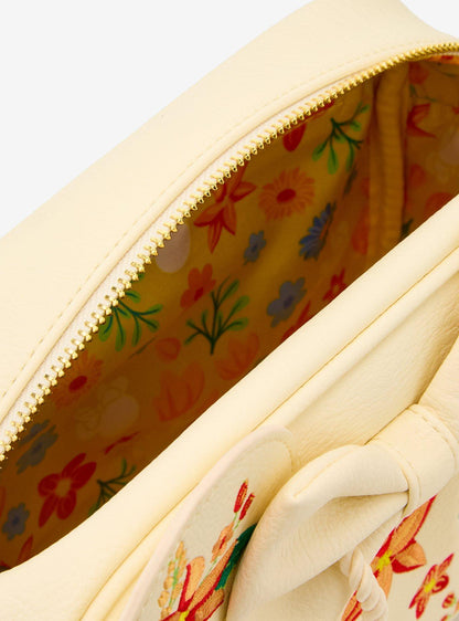 Cartera cruzada Disney Minnie Mouse con flores naranjas