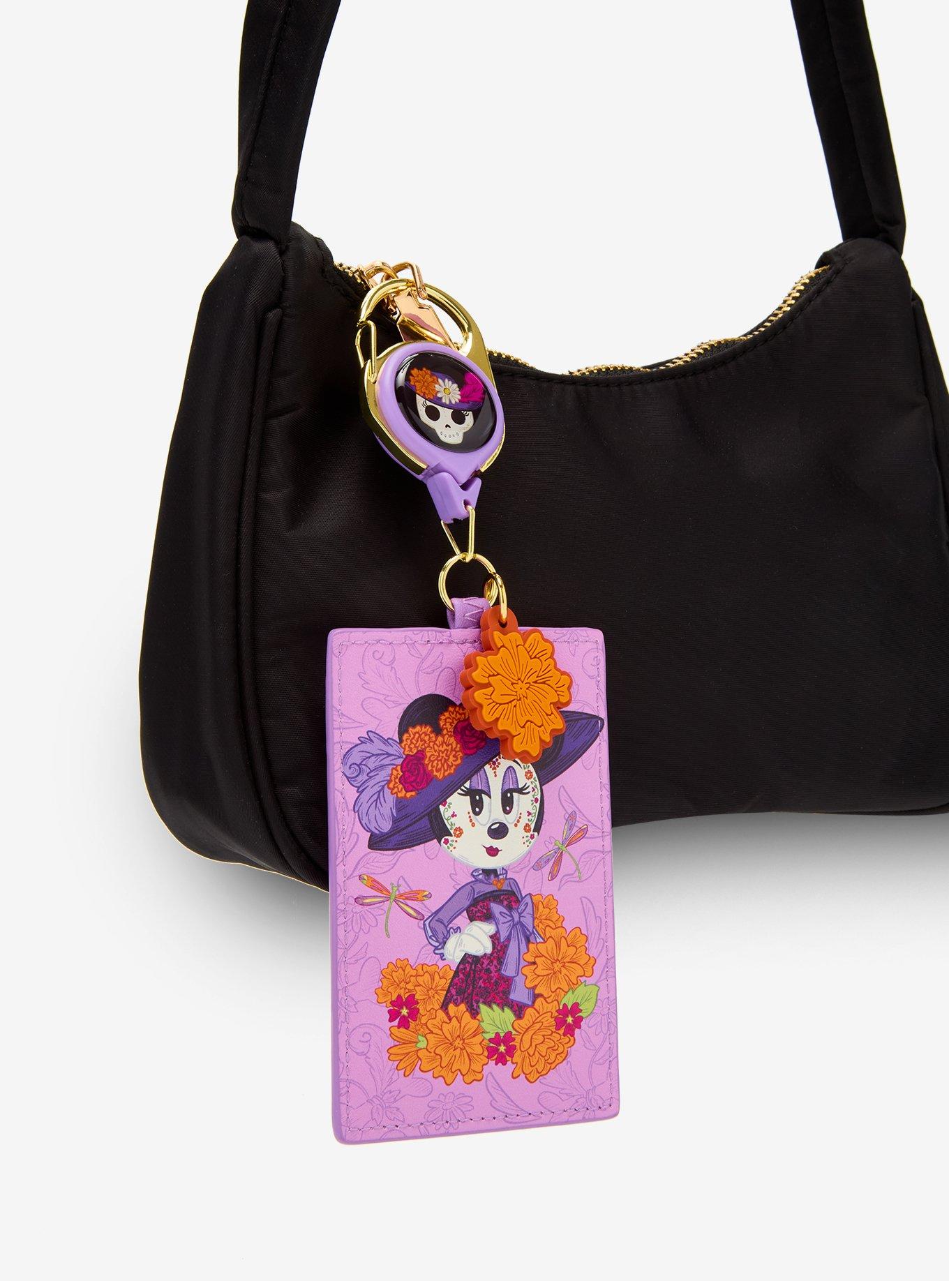 Lanyard retráctil floral de Minnie Mouse Día de los Muertos