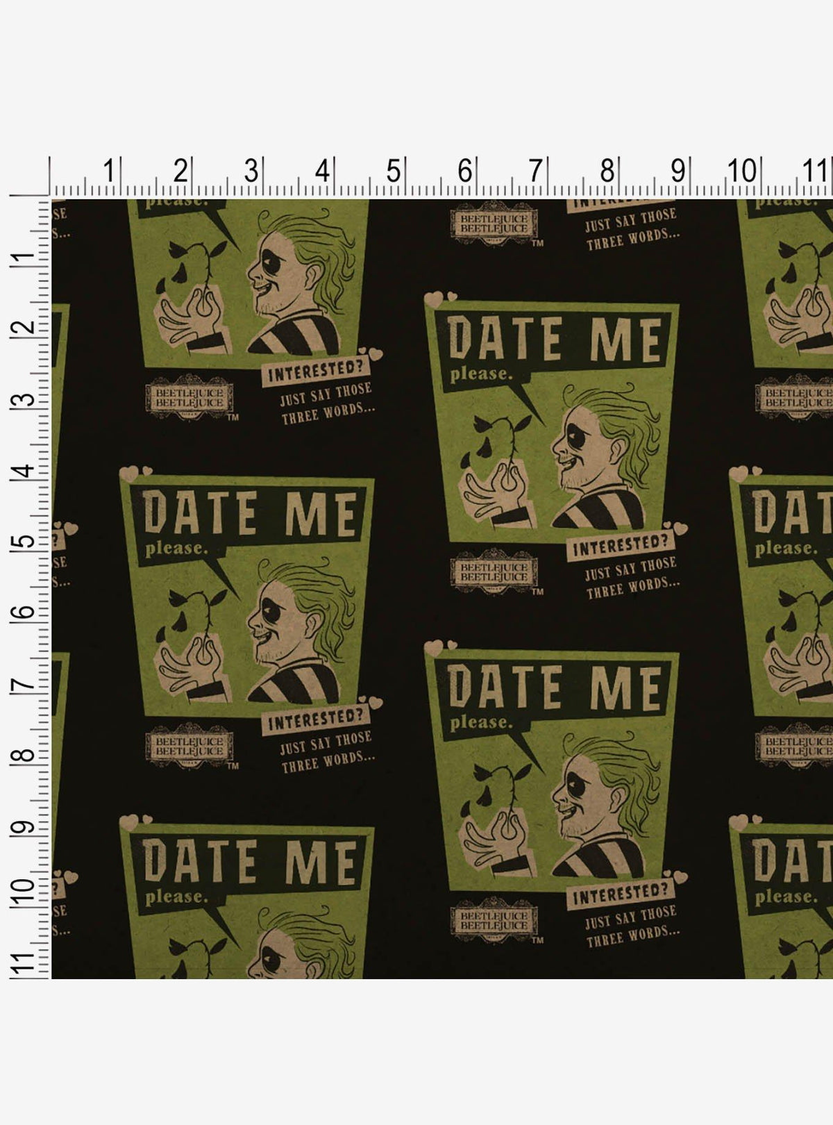 Papel de regalo kraft premium Beetlejuice Date Me Dark