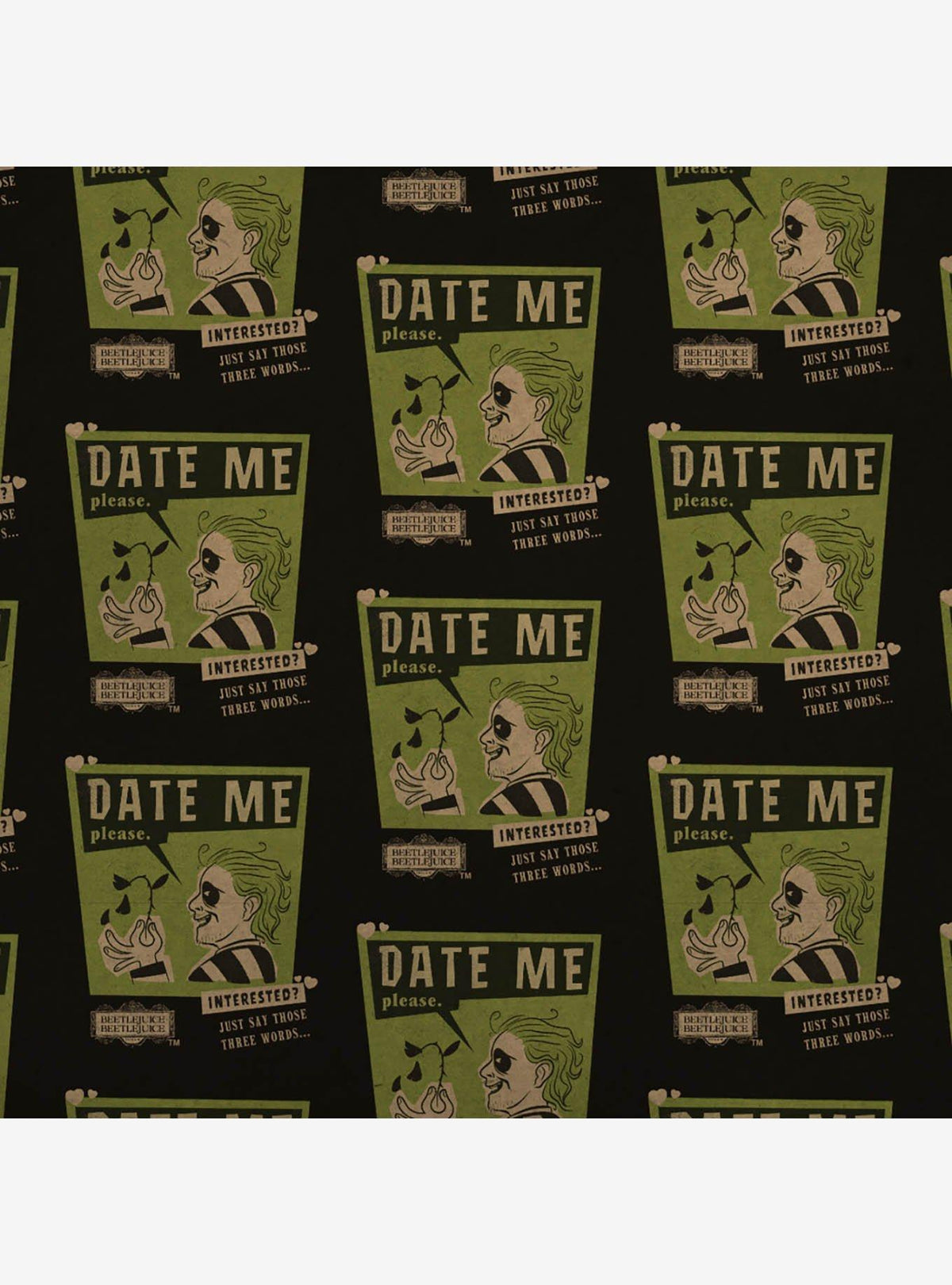 Papel de regalo kraft premium Beetlejuice Date Me Dark