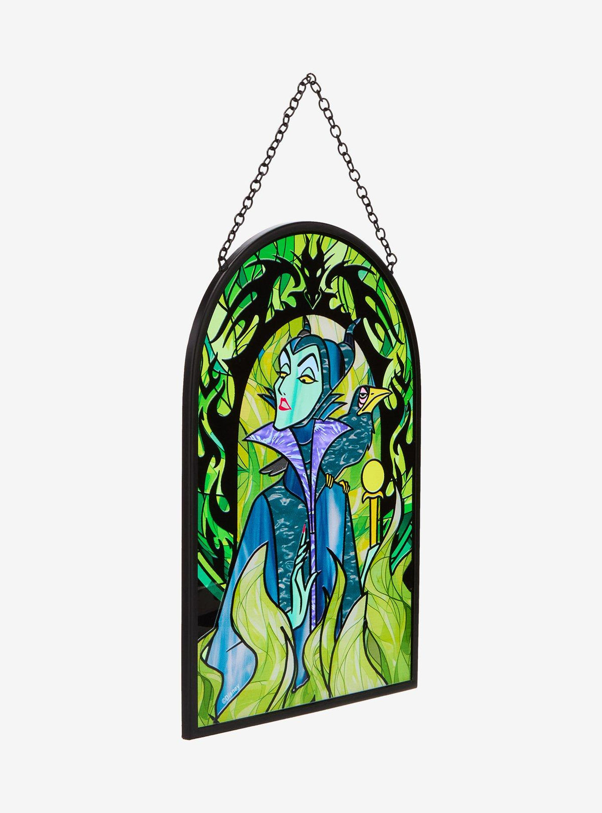 Cuadro de vidrio tipo vitral de Maléfica
