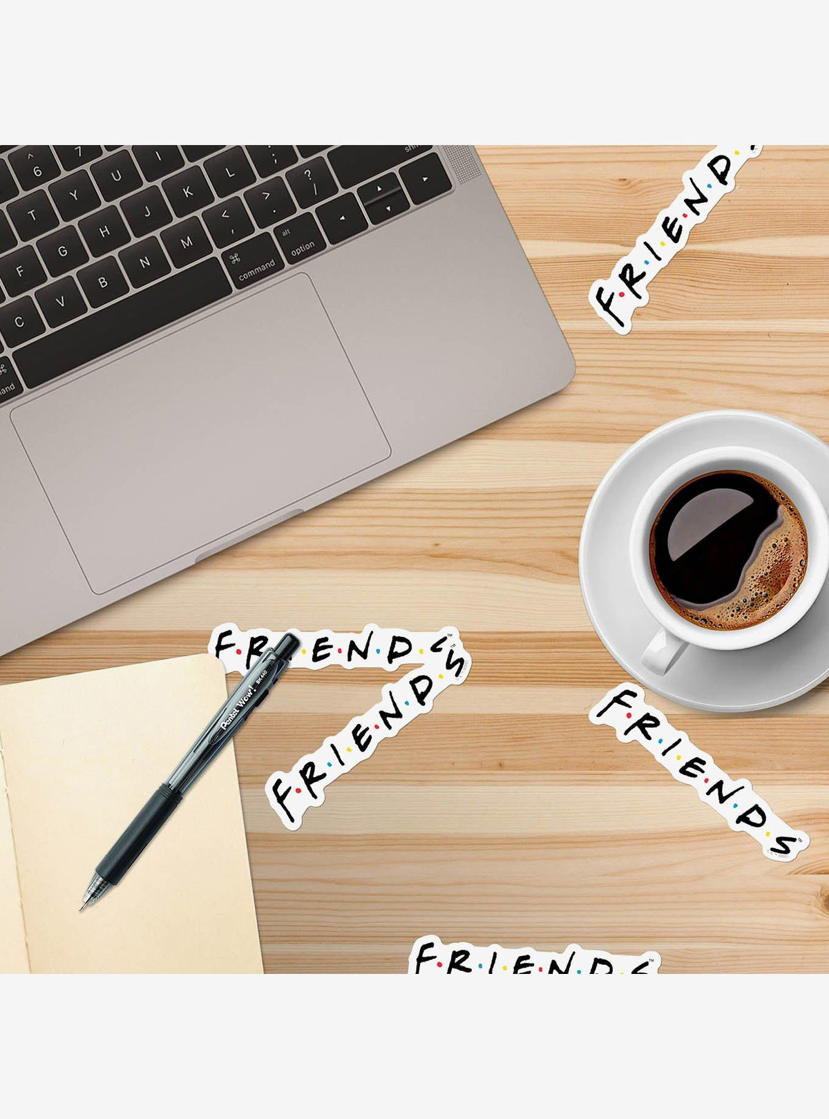 Friends: pack de 100 stickers de logos variados