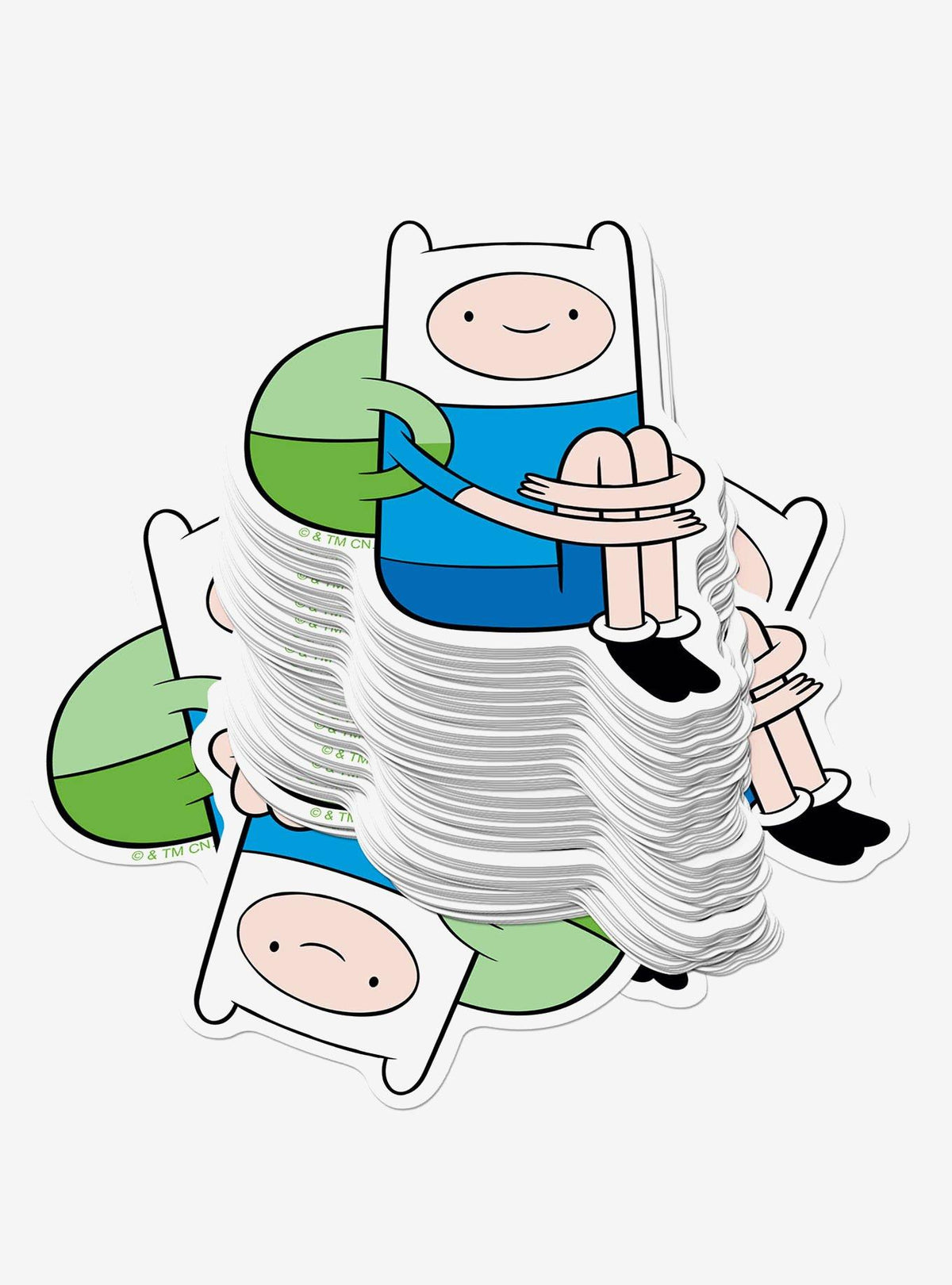Pack de 100 stickers Adventure Time: Finn sentado