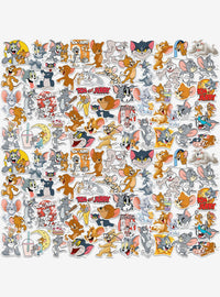 Pack de 100 stickers variados de Tom y Jerry