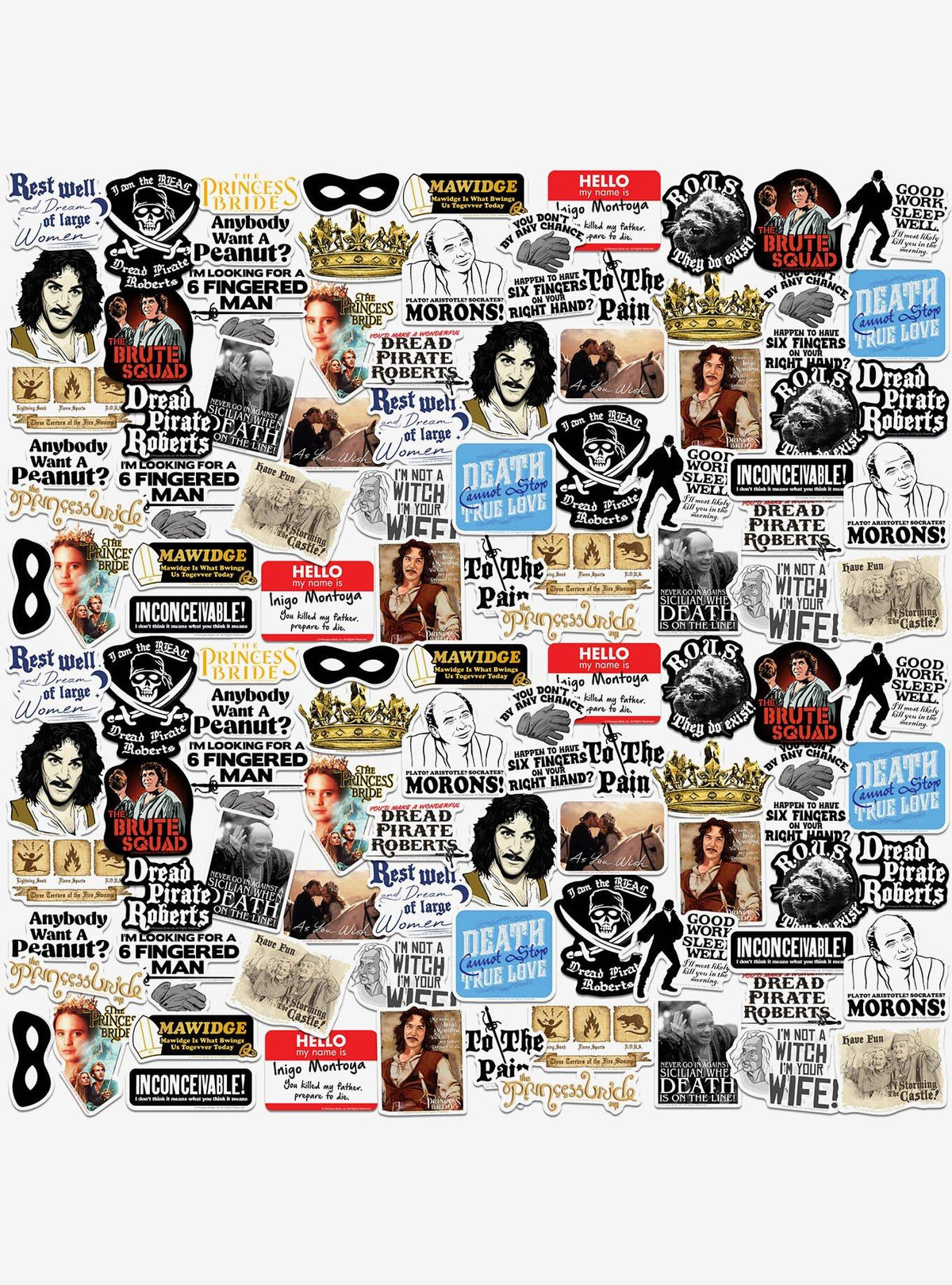 Pack de 100 stickers de The Princess Bride