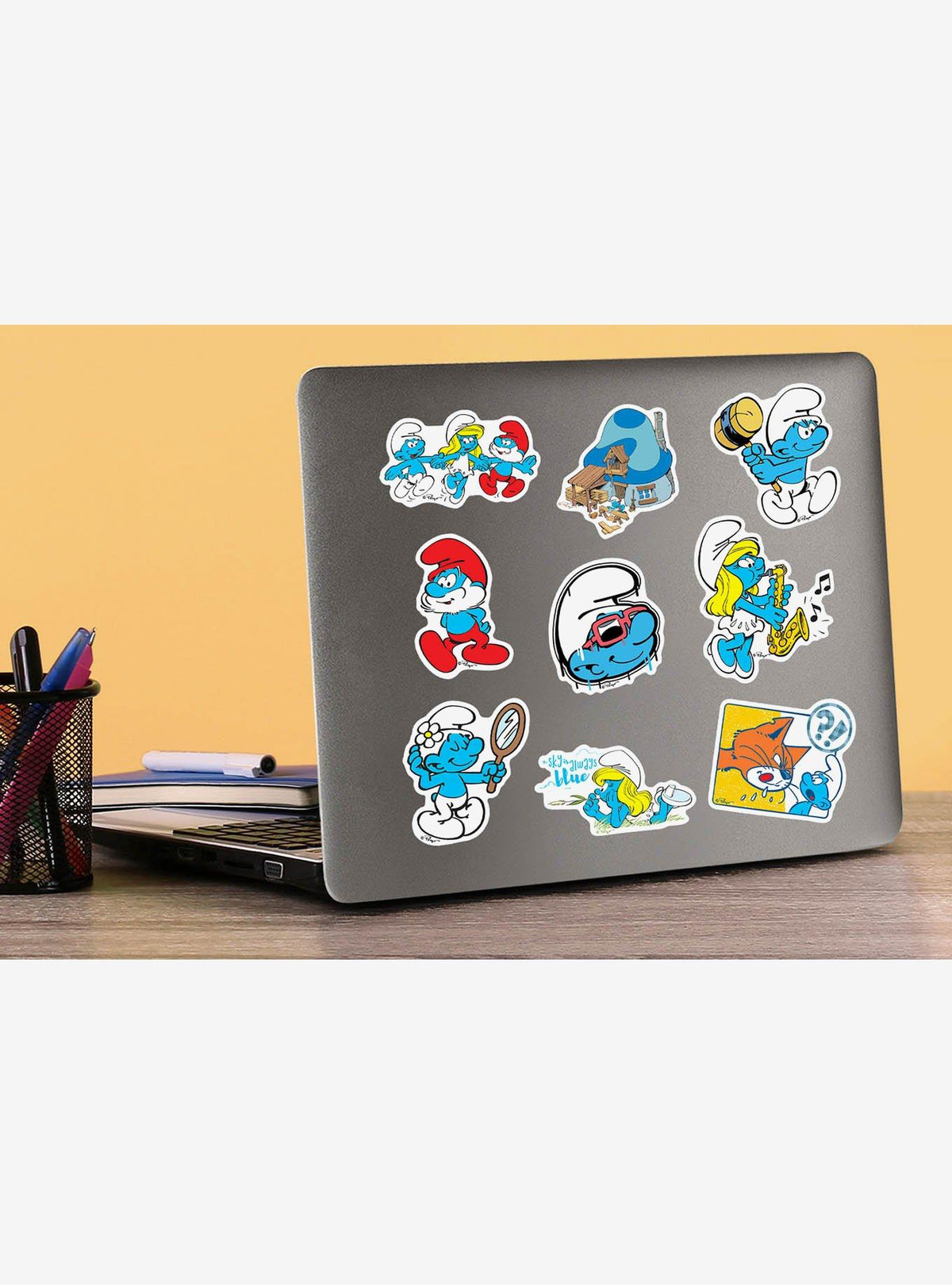 Pack de 100 stickers de Los Pitufos