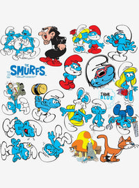 Pack de 100 stickers de Los Pitufos