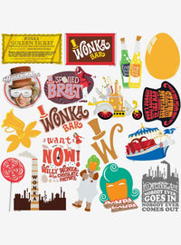 Pack de 100 stickers de Willy Wonka y la fábrica de chocolate