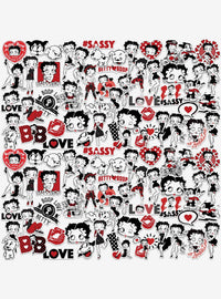 Pack de 100 stickers Betty Boop en colores limitados