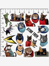 Set de 100 stickers de gatos de Star Trek: The Original Series