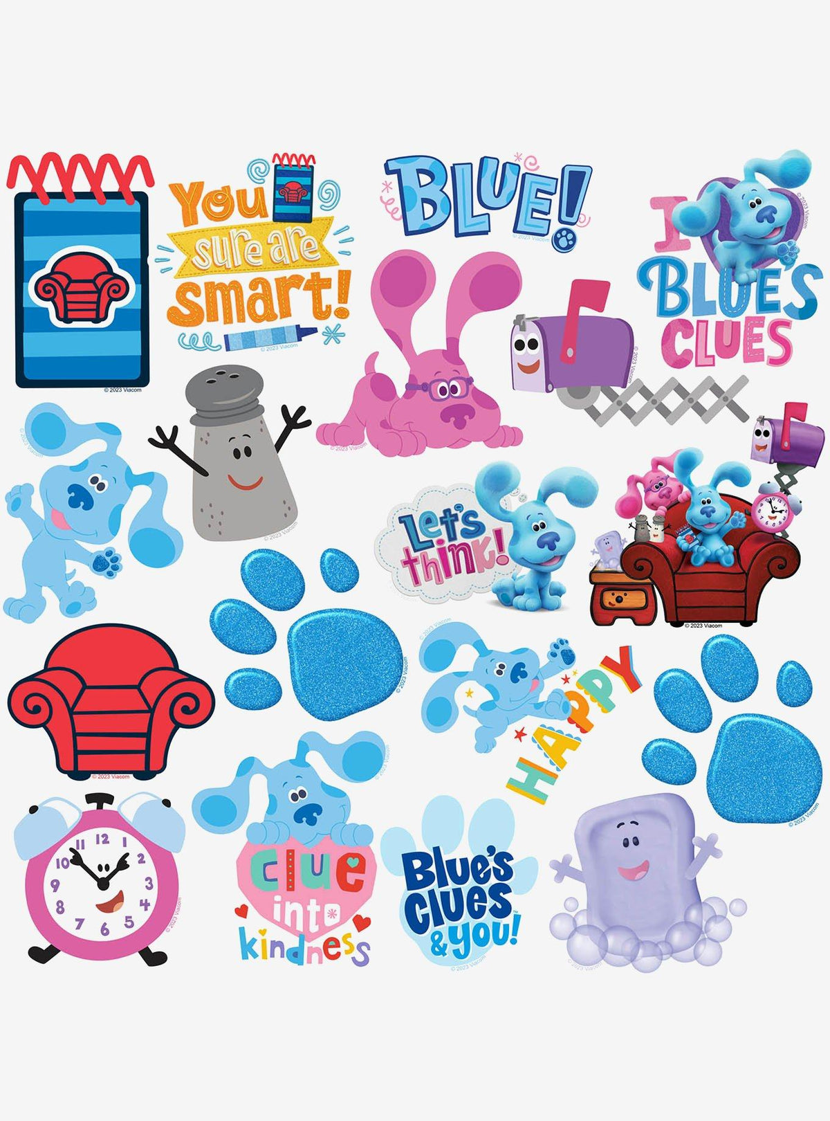 Pack de 100 stickers de Blue’s Clues