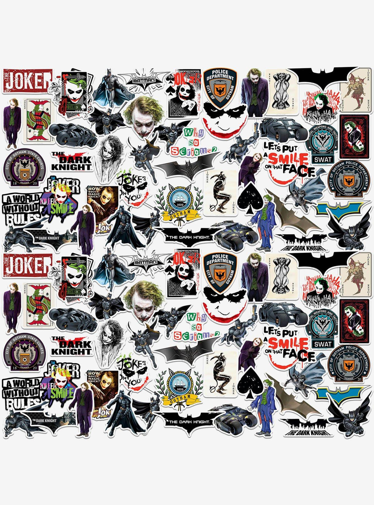 Pack de 100 stickers variados de Batman