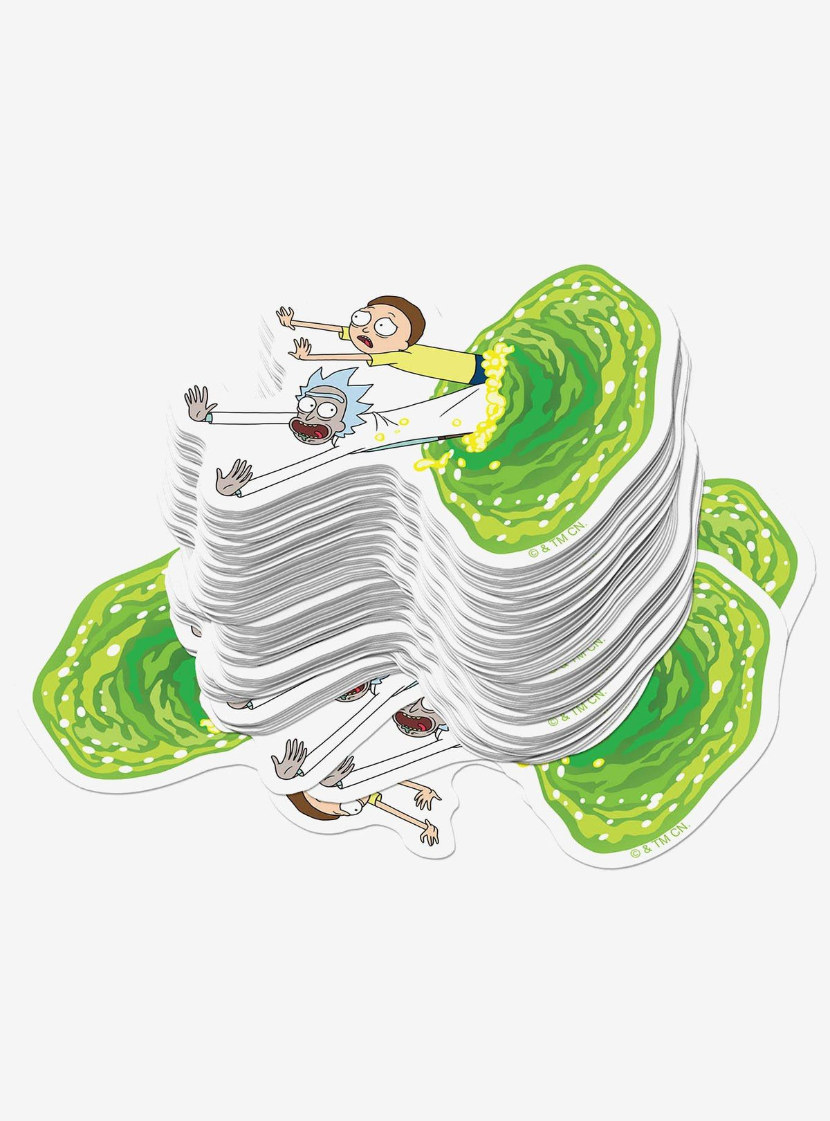 Rick and Morty: pack de 100 stickers Agujero de Gusano