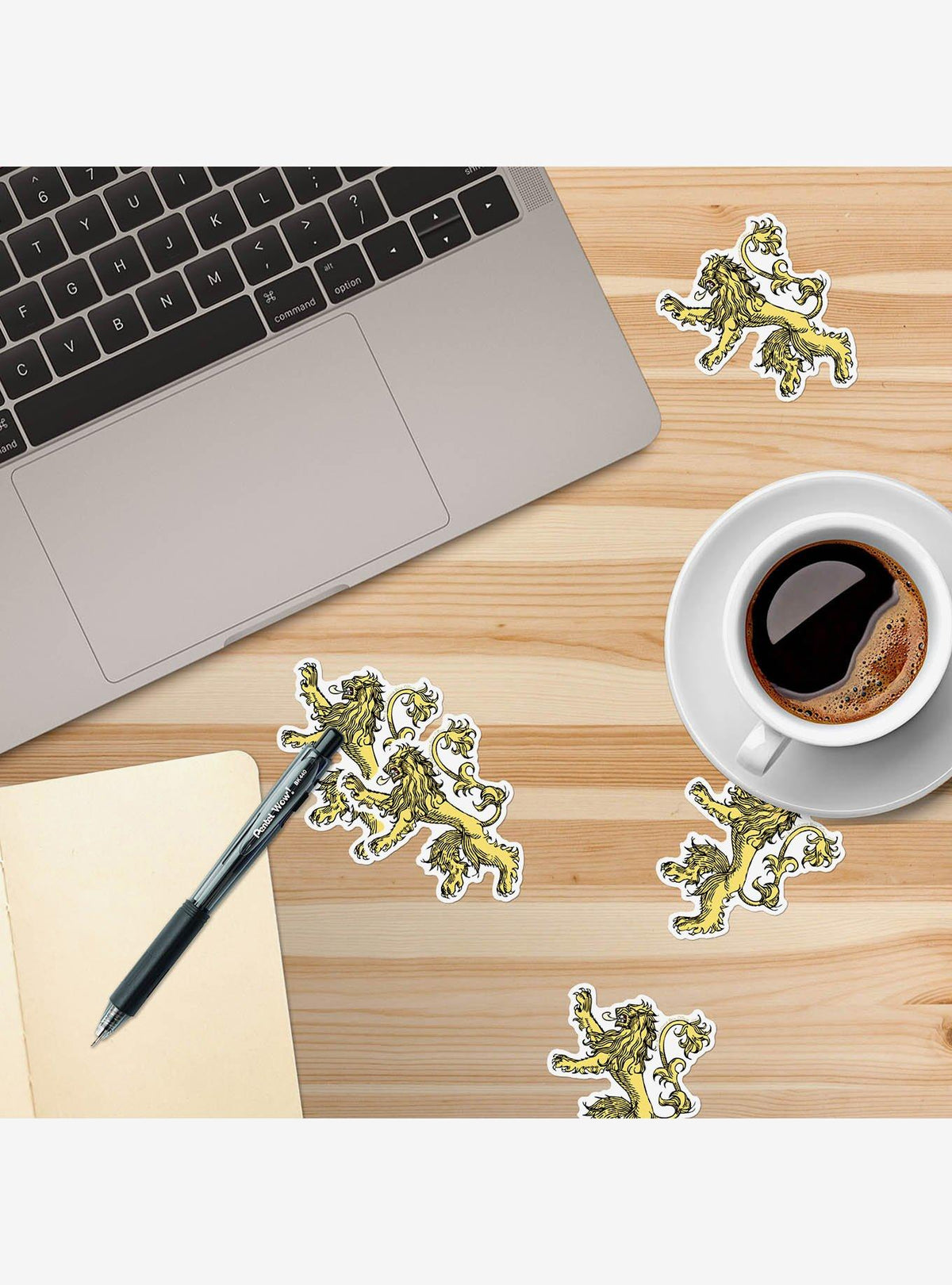 Pack de 100 stickers del emblema Lannister - Game of Thrones